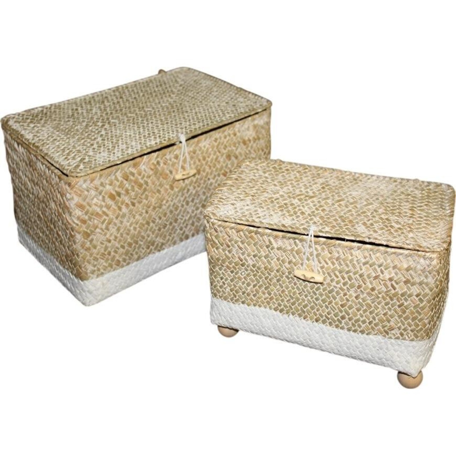 Woven Footed Dipped Box S/2