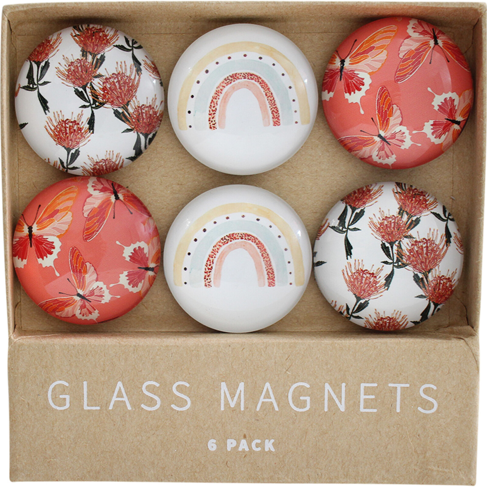 Glass Magnets Rainbow DesertS/6