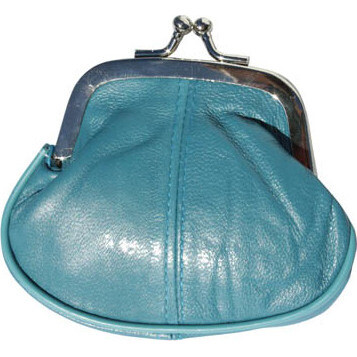 Leather Fiddle Purse - Ultra Blue