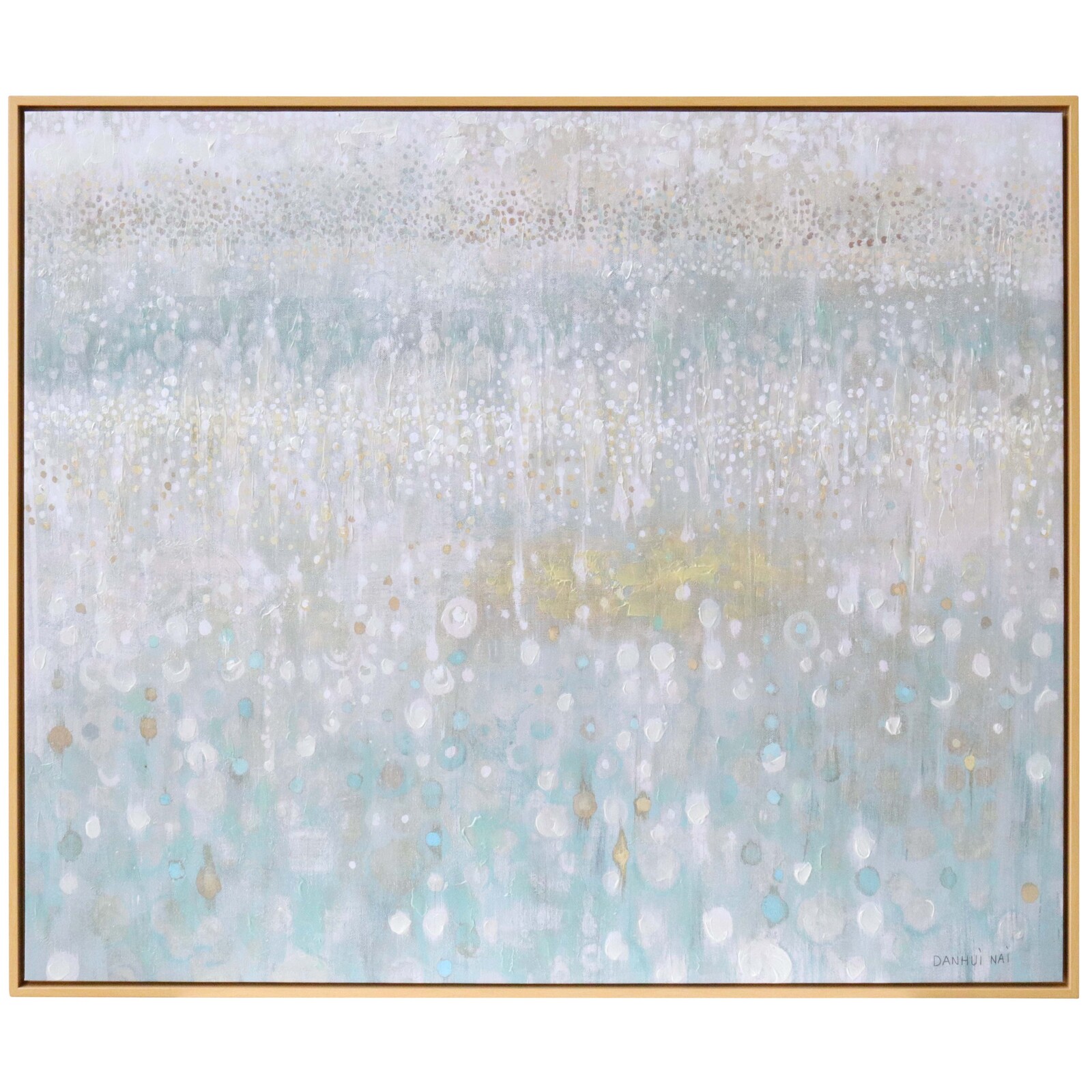 Framed Canvas Rain Neutral