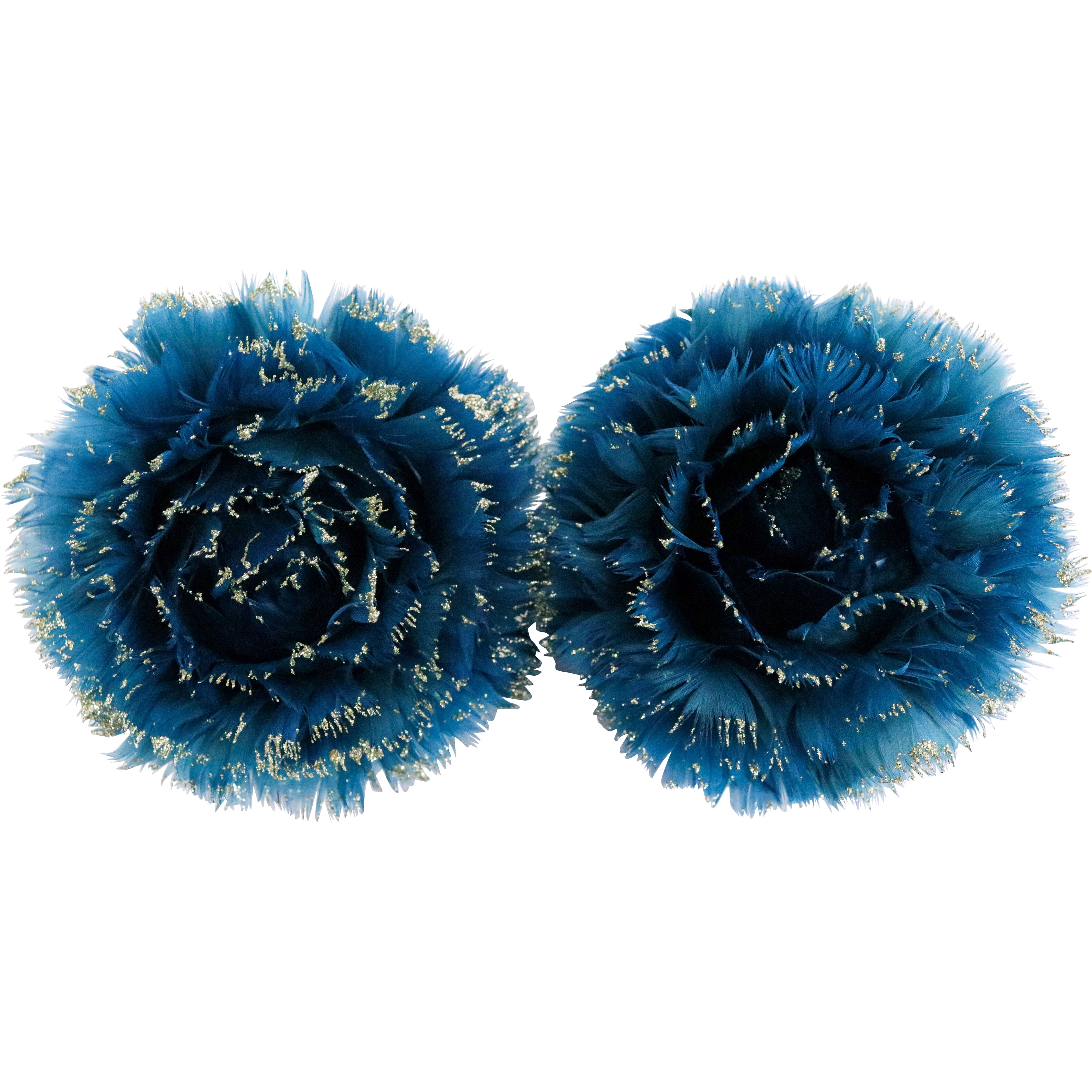 Clip Flower Ball Teal