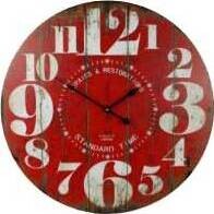 Clock Big Numbers Red 