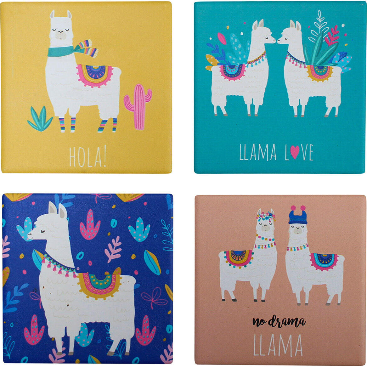 Coasters Llama Asstd