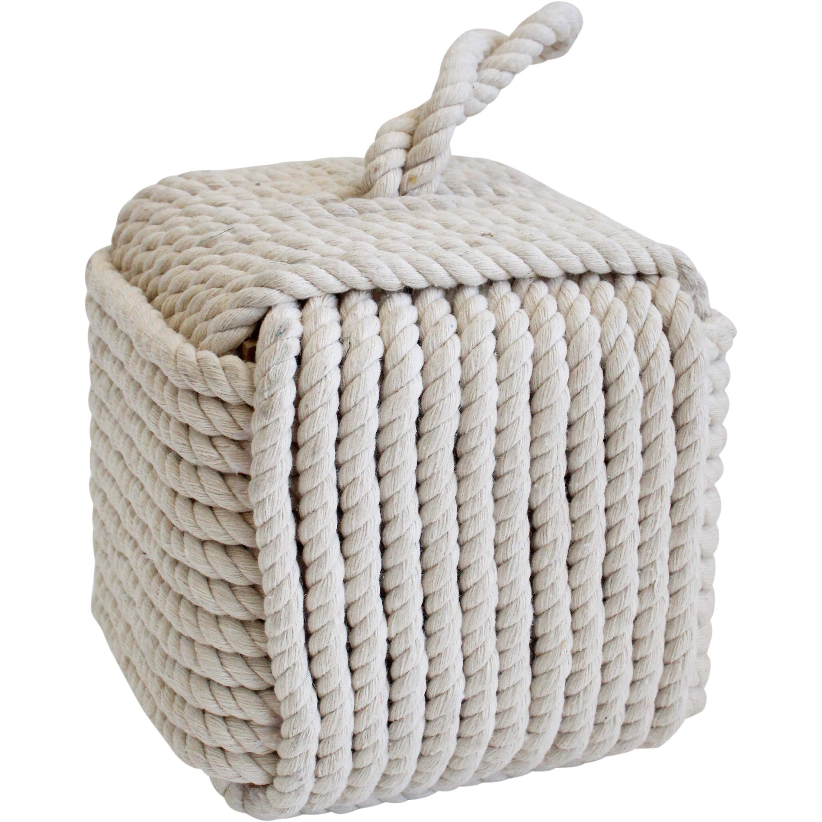 Doorstop Rope Sq White