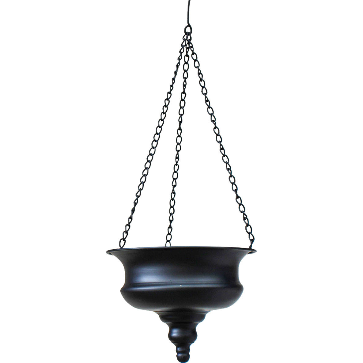 Hanging Metal Planter Matte Black Med