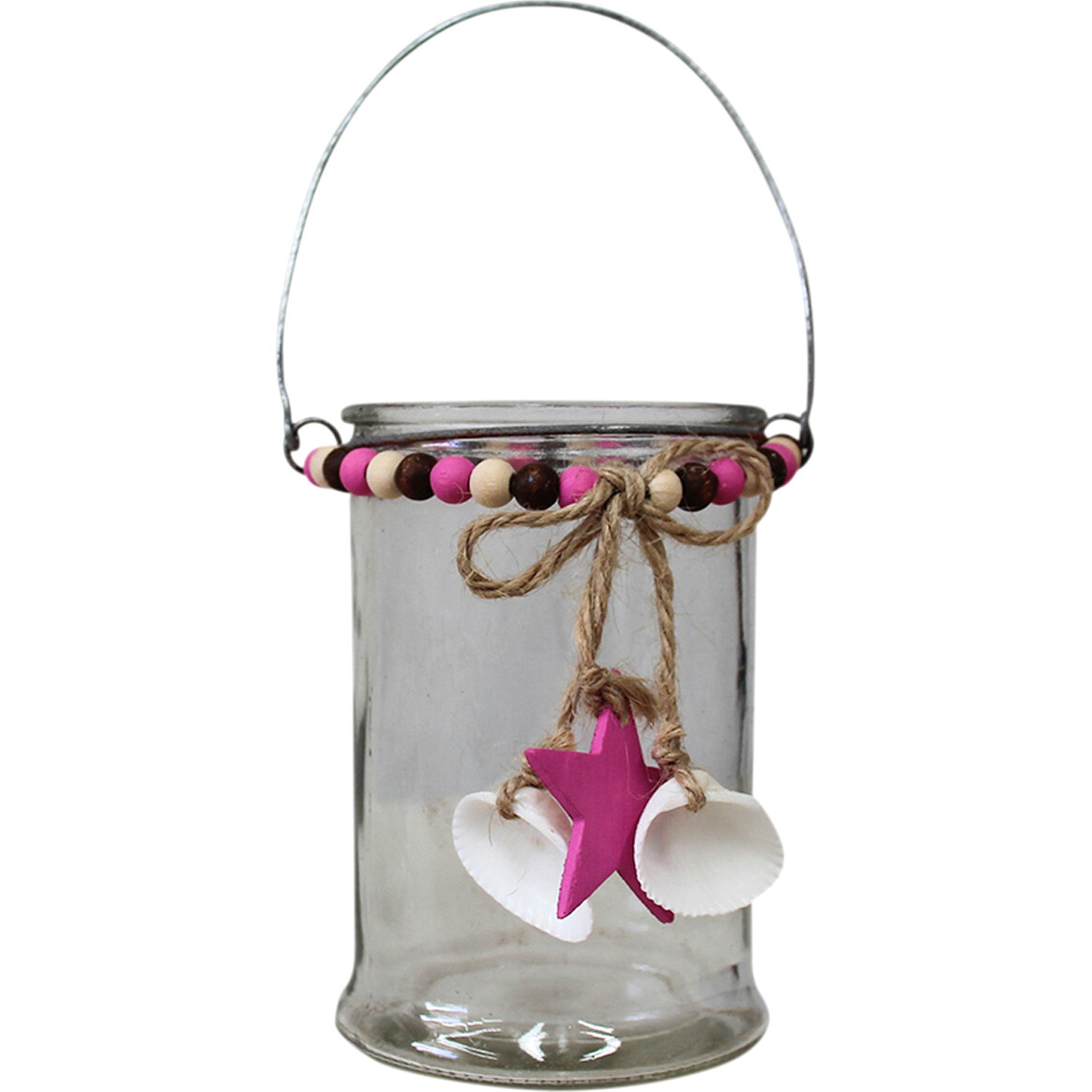 Votive Bead/Shell Fuchsia