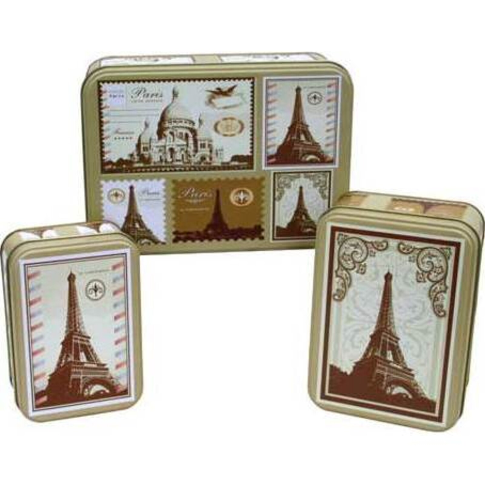 Rect. Tins Eiffel Stamp S/3