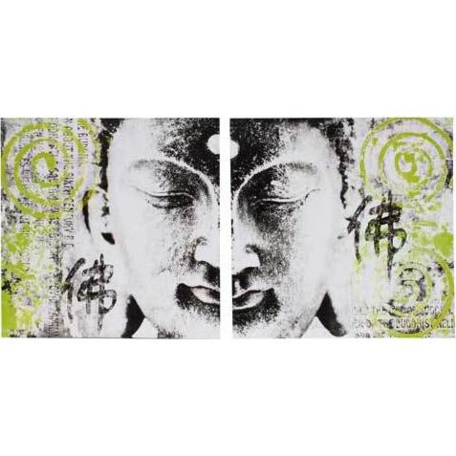 Canvas - Green Buddha set 2