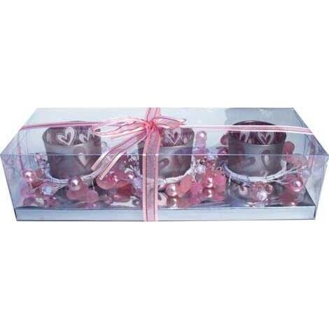 Votives Pink Hearts Set/3