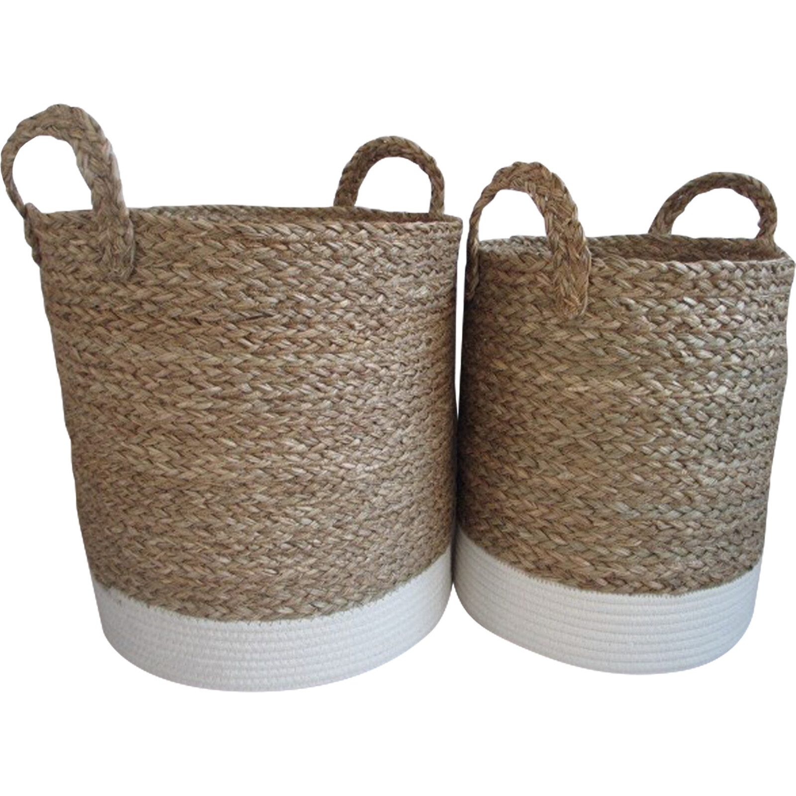 Basket/ Planter White Base S/2