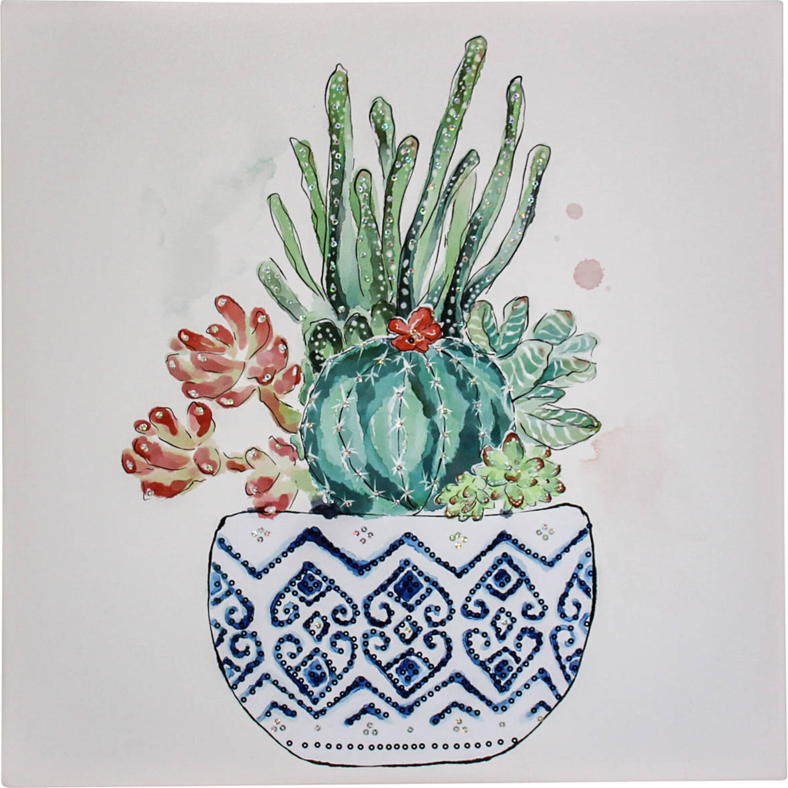 Canvas Cacti Pot 2
