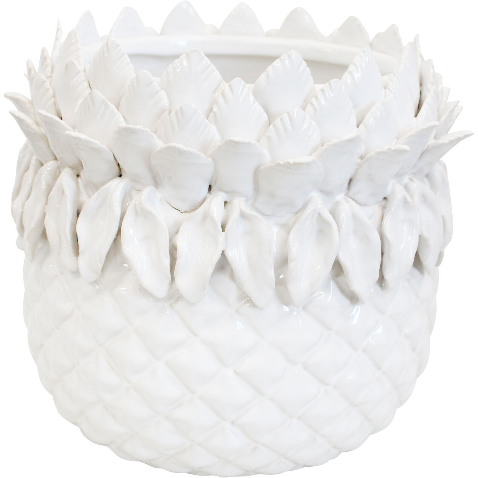 Pineapple Planter/Vase Ivory
