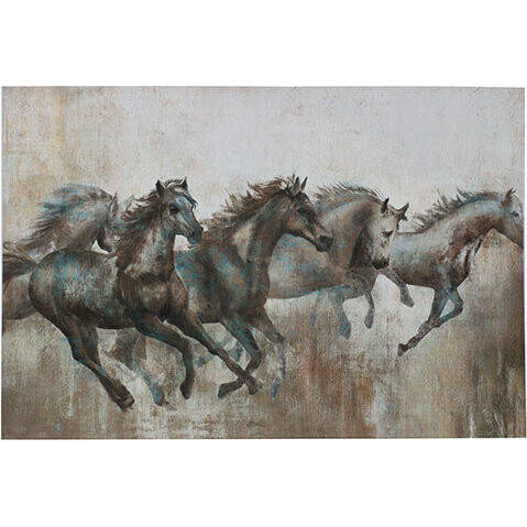 Canvas Print Horses Run