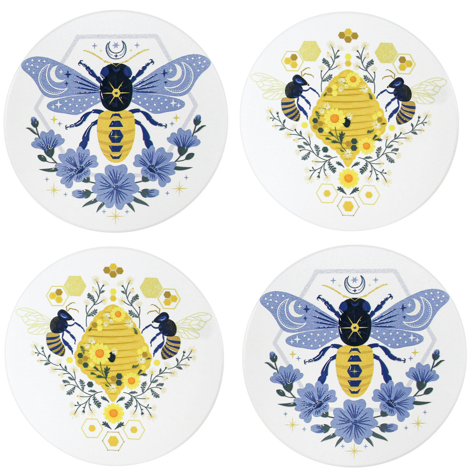 Coasters S/4 Boho Bees
