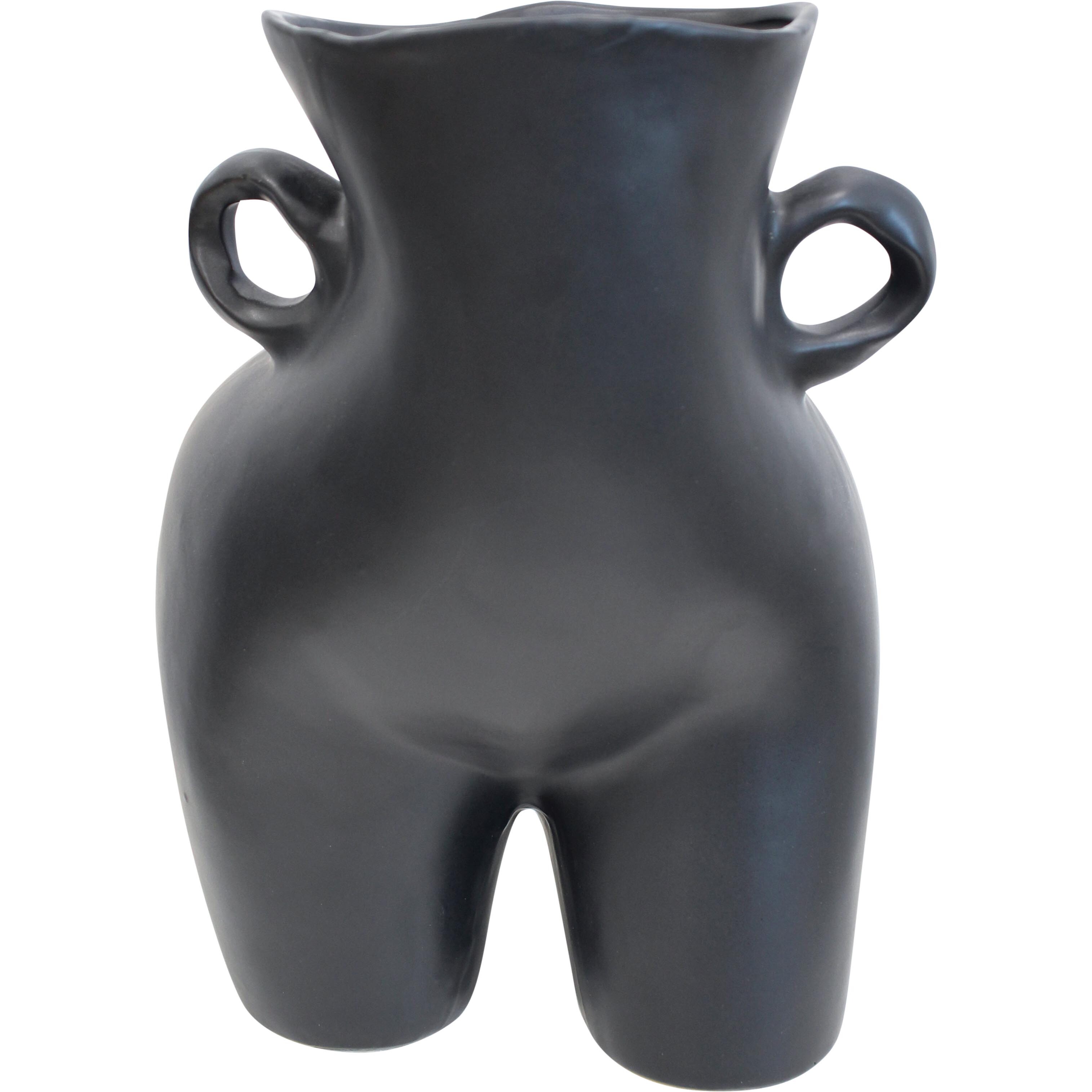 Vase Love handles Matt Black