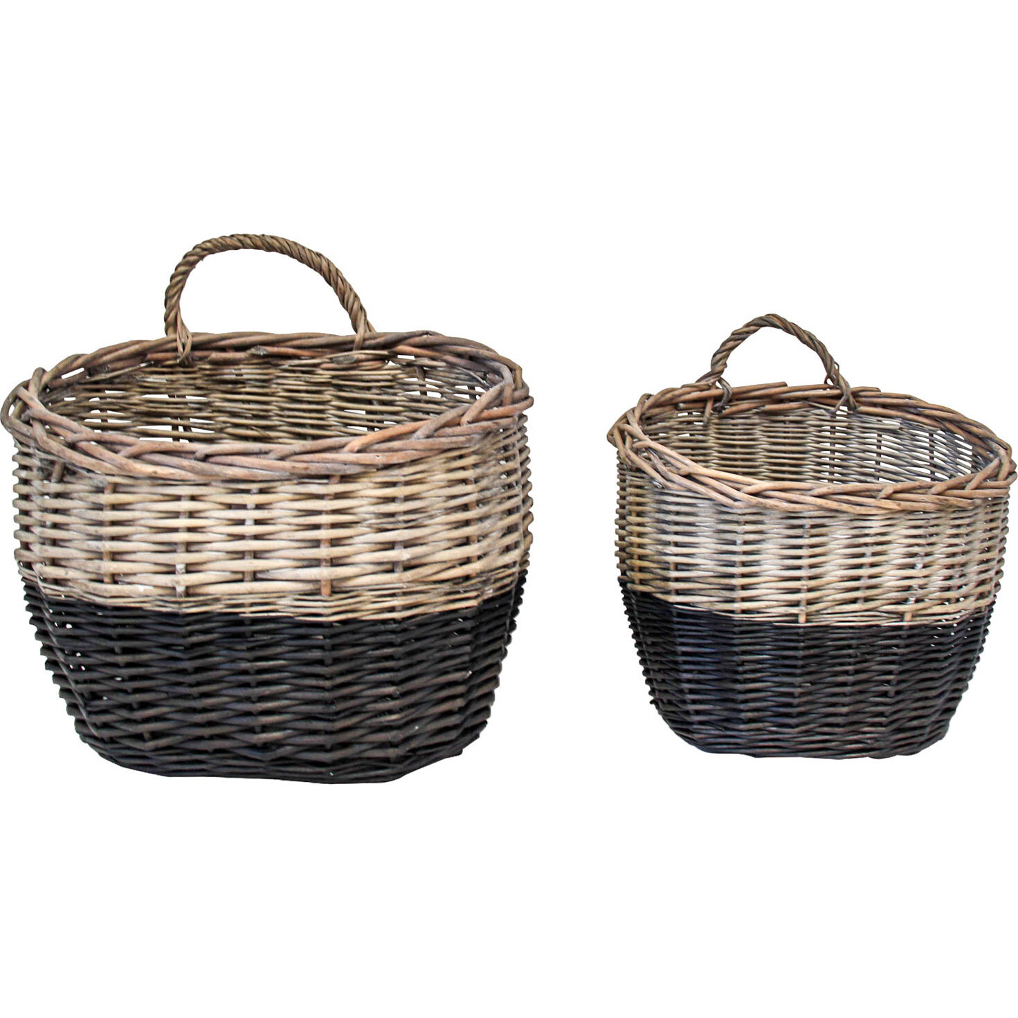 Baskets Halsey Black Dip S/2