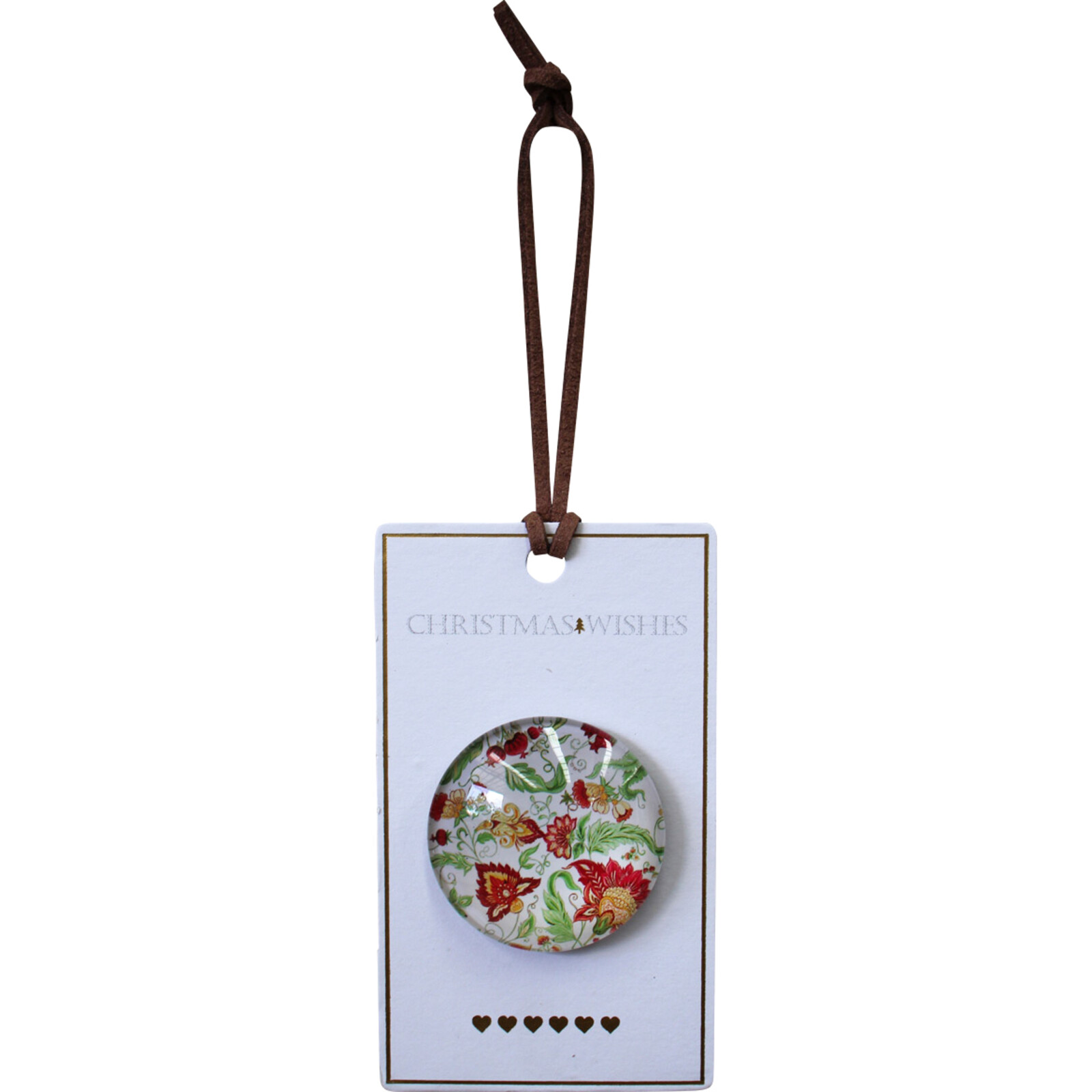 Gift Magnet Christmas Floral Red