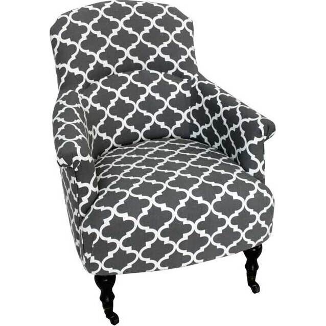 Chair Quatrefoil Grey