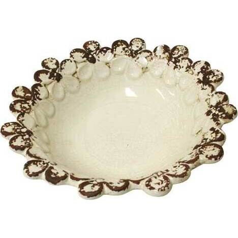 Flower Plate Fente White