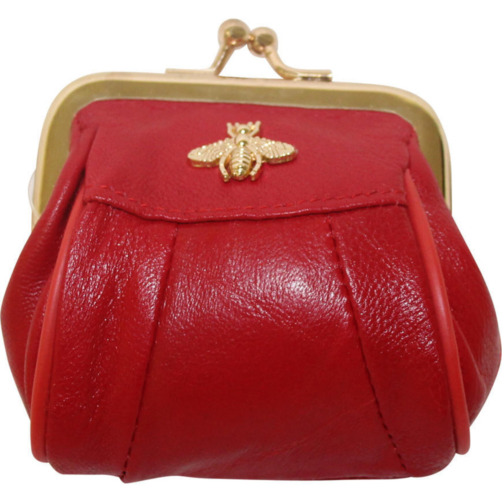 Leather Purse Red Bee