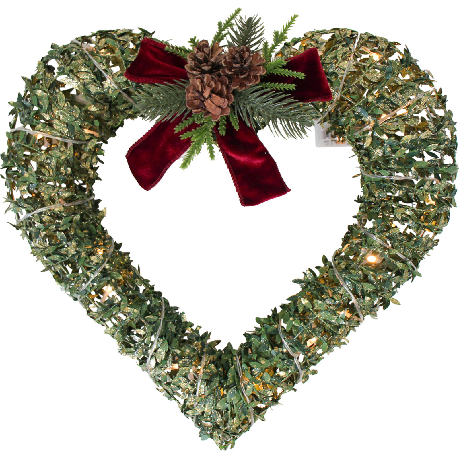 Xmas Heart Wreath Buxus