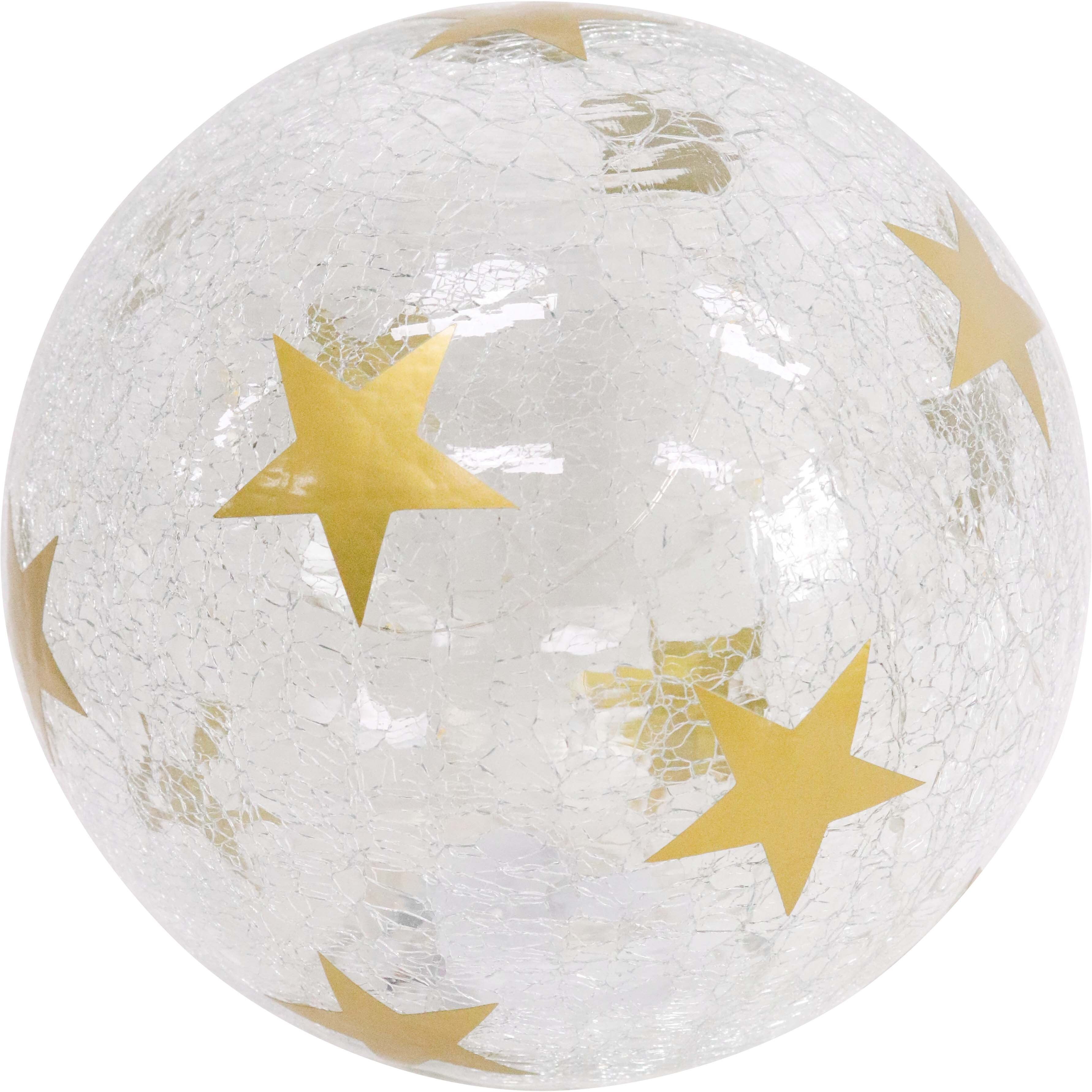 LED Glass Ball Starry Night Med