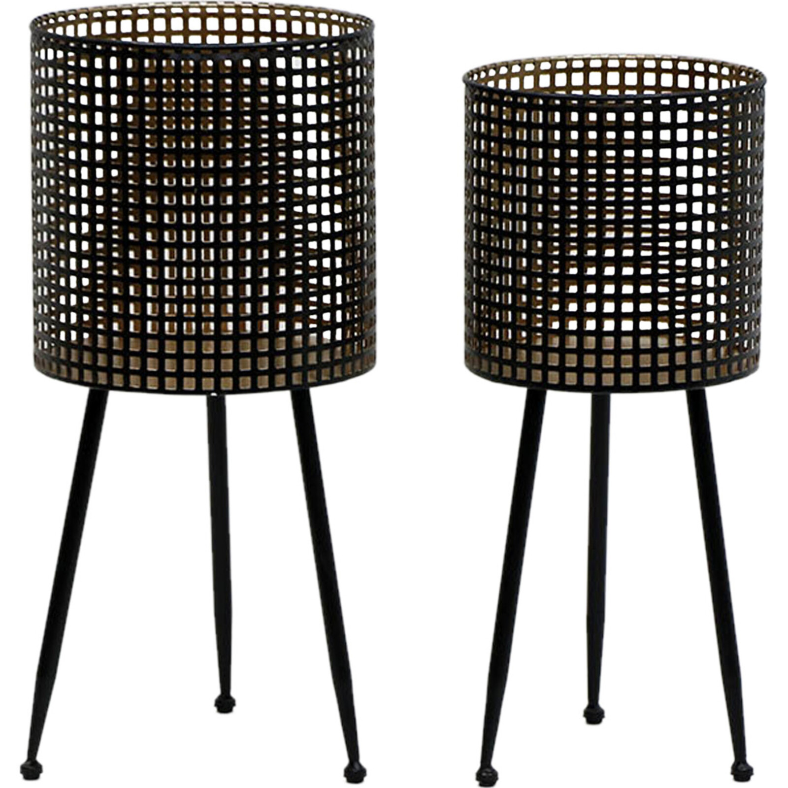 Planters Black Gold Tall S/2 
