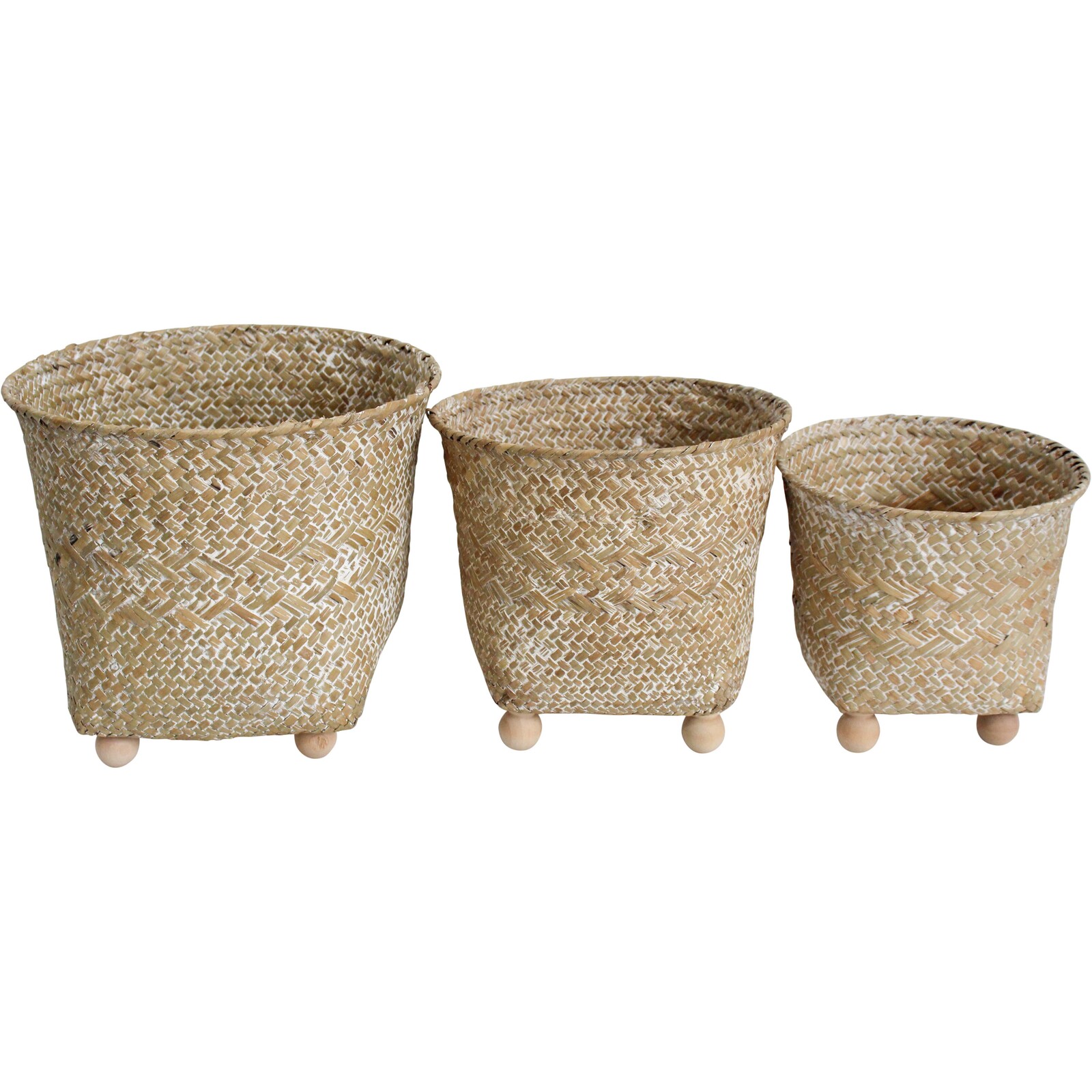 Woven Foot Planter S/3