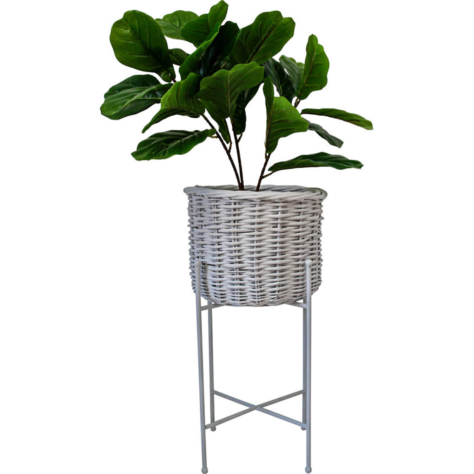 Planter Basket White Lrg