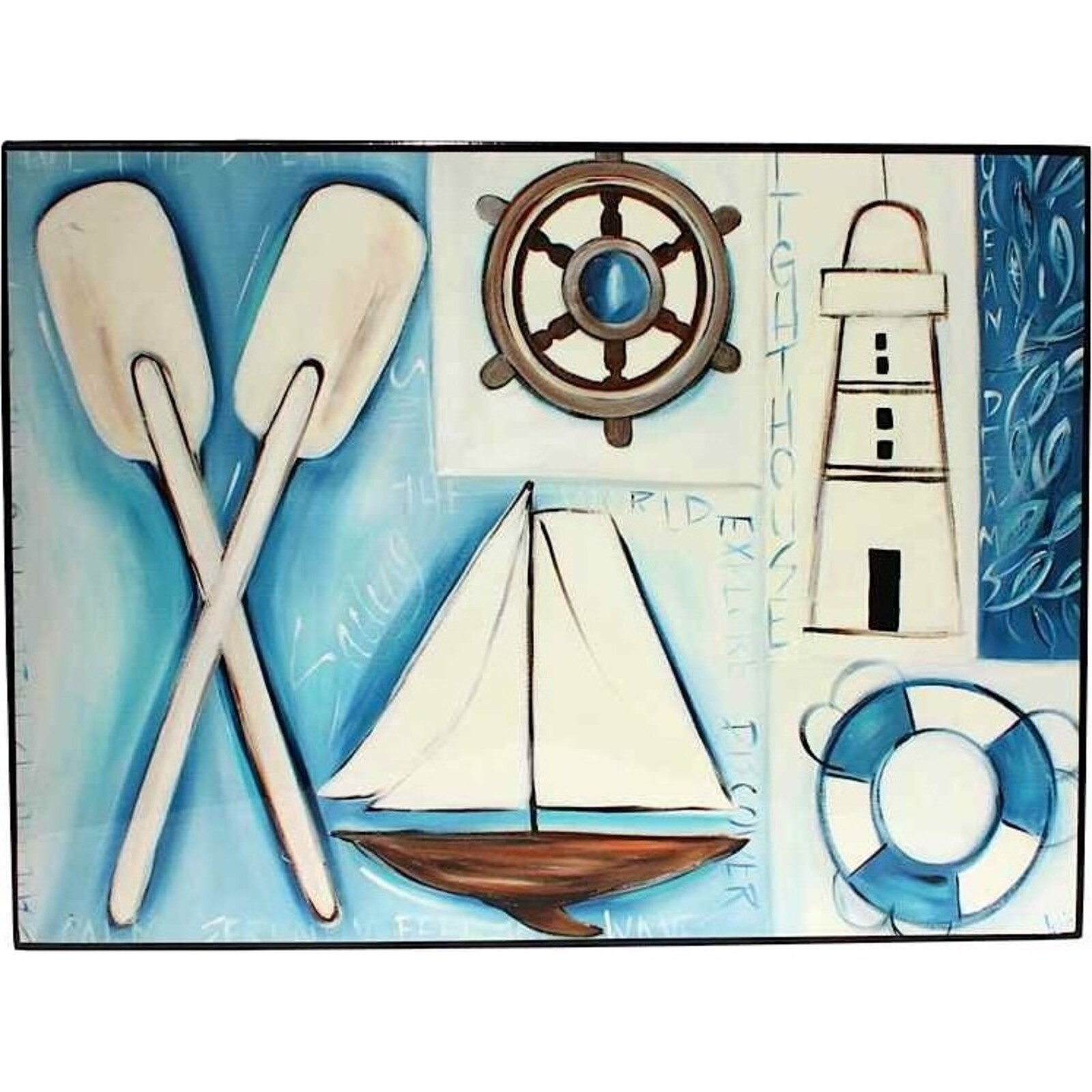 Lacquer Artwork - Oars Combo - Large 