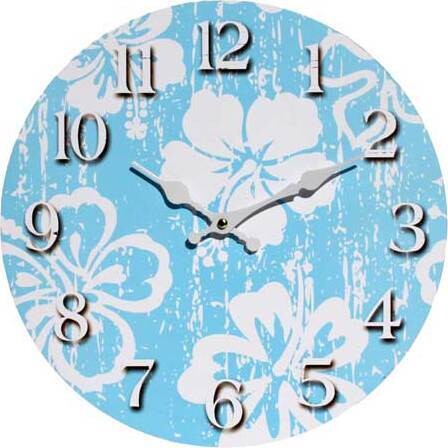 Clock Hibiscus Blue