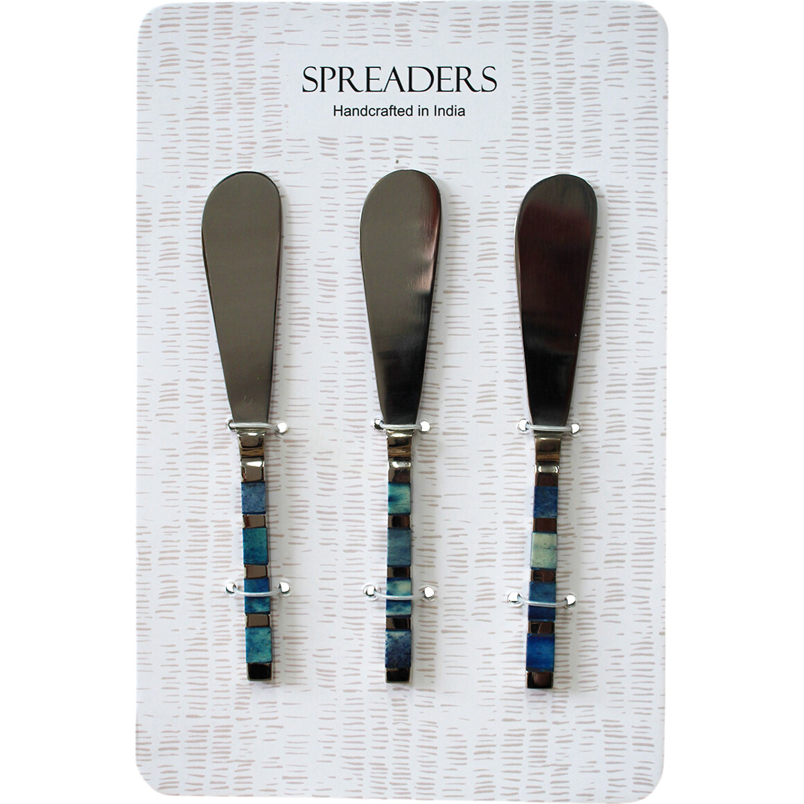 Spreader Blue/Bone S/3