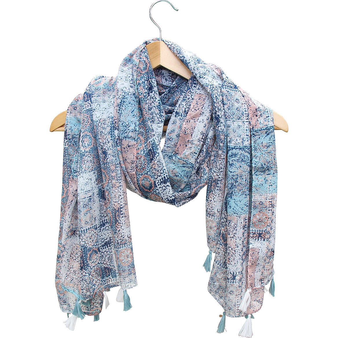 Scarf Patchwork Blue/Aqua