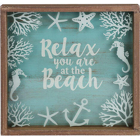 Framed Sign Relax Beach