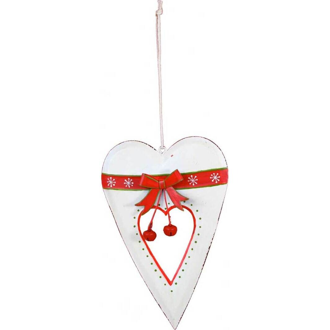 Hanging Heart Festive Bow