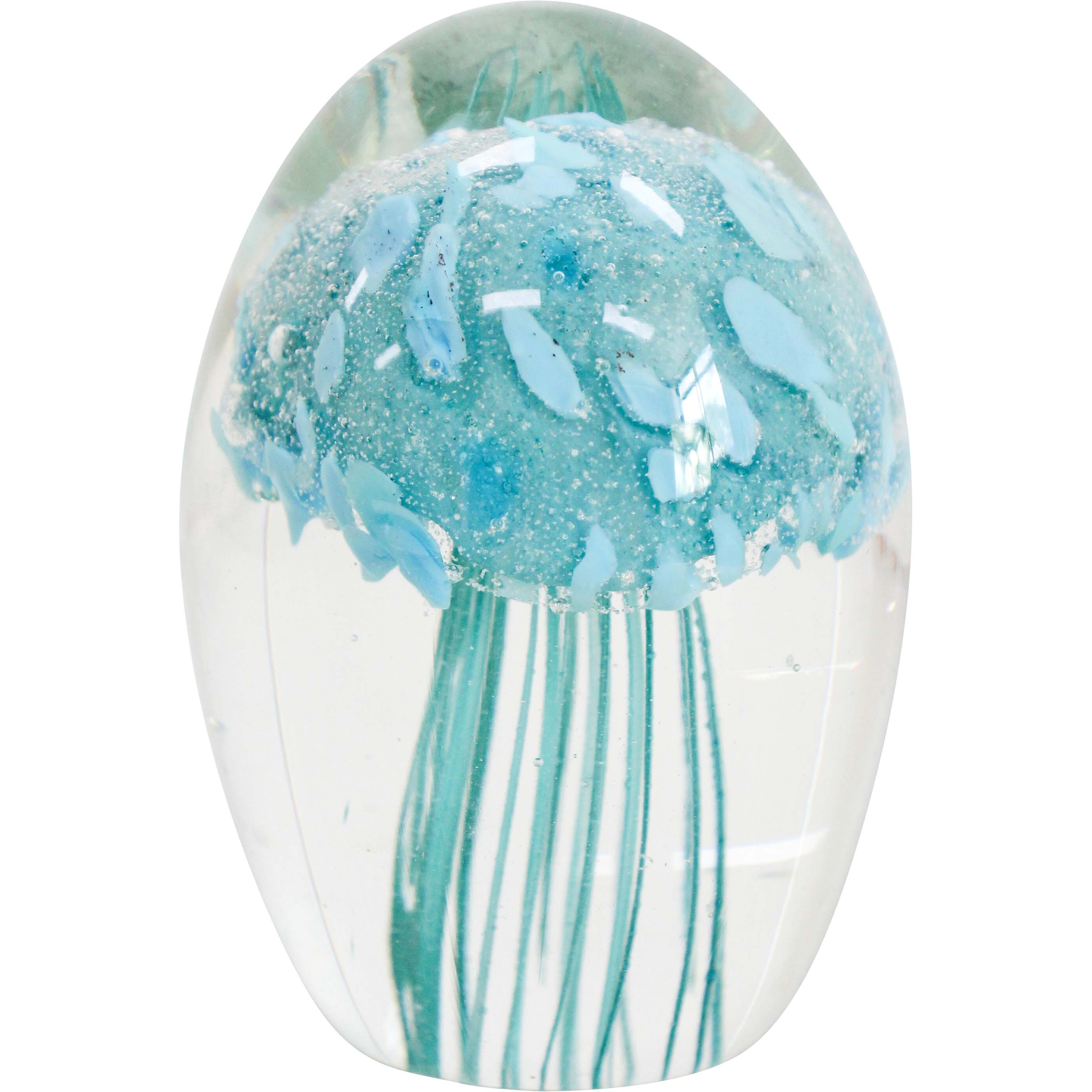 Glass Jellyfish Sml Aqua