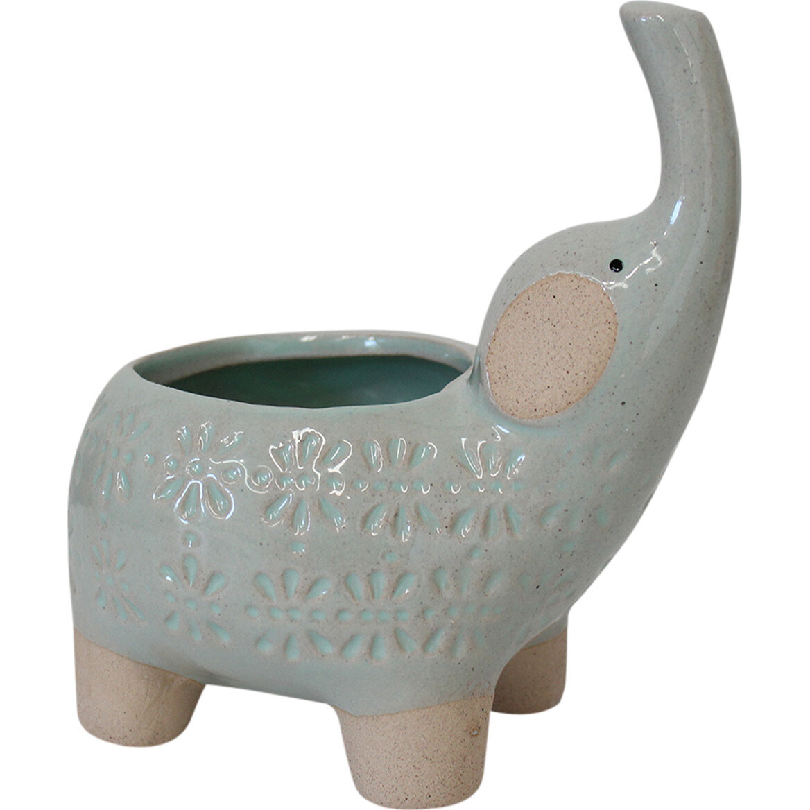 Planter  Ellie Elephant Aqua