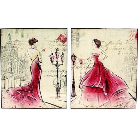 Lacquer Print - Cerise Gowns set 2