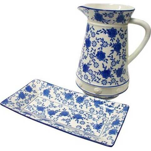 Jug Blue Designa Flower