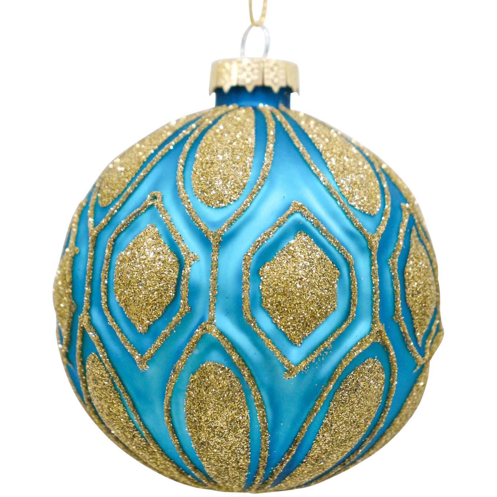 Glass Bauble Prussian Blue