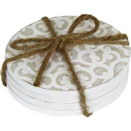 Coasters Baroque White