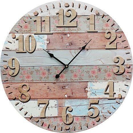 Clock Mixed Media Pink