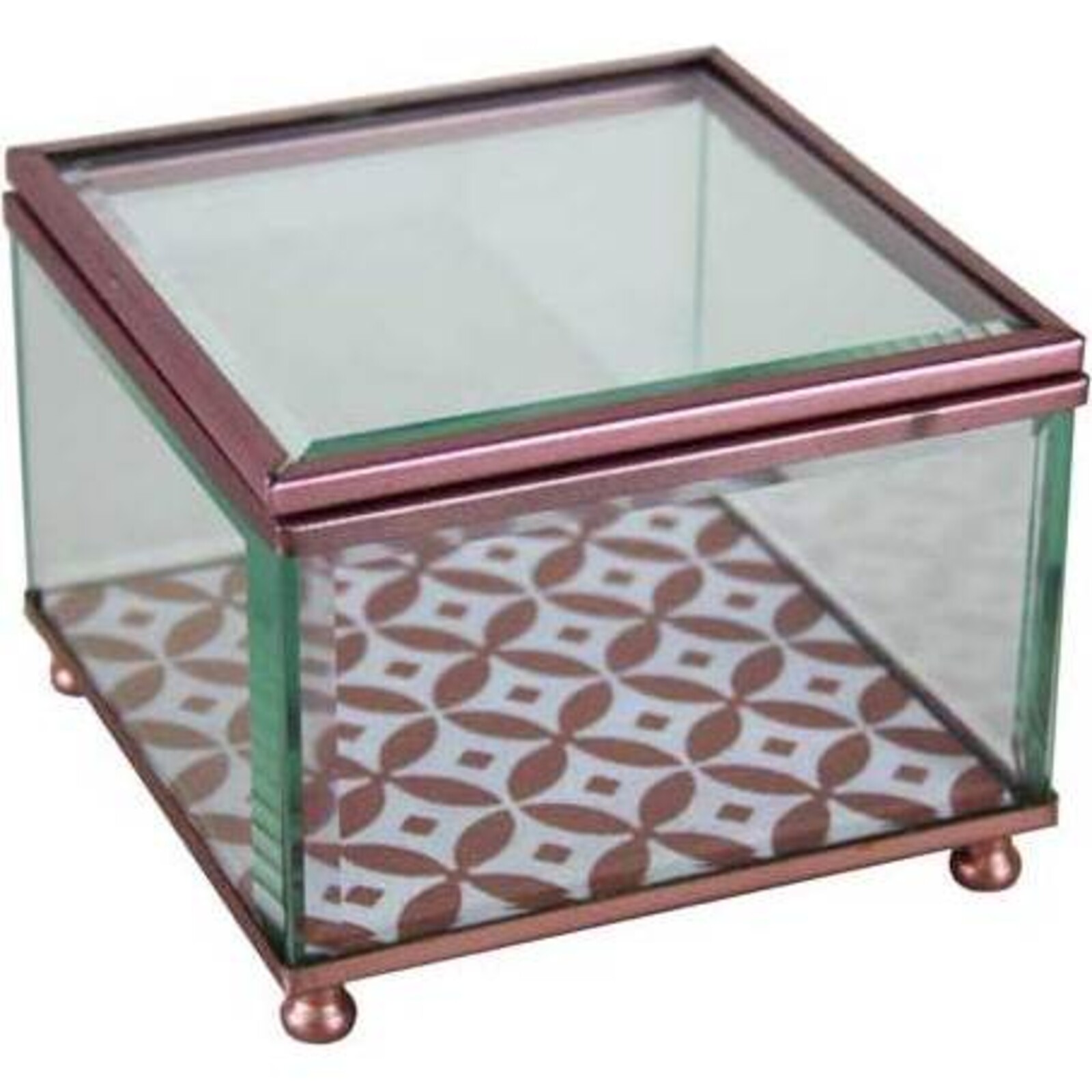 Glass Box in Gold - Diamonte