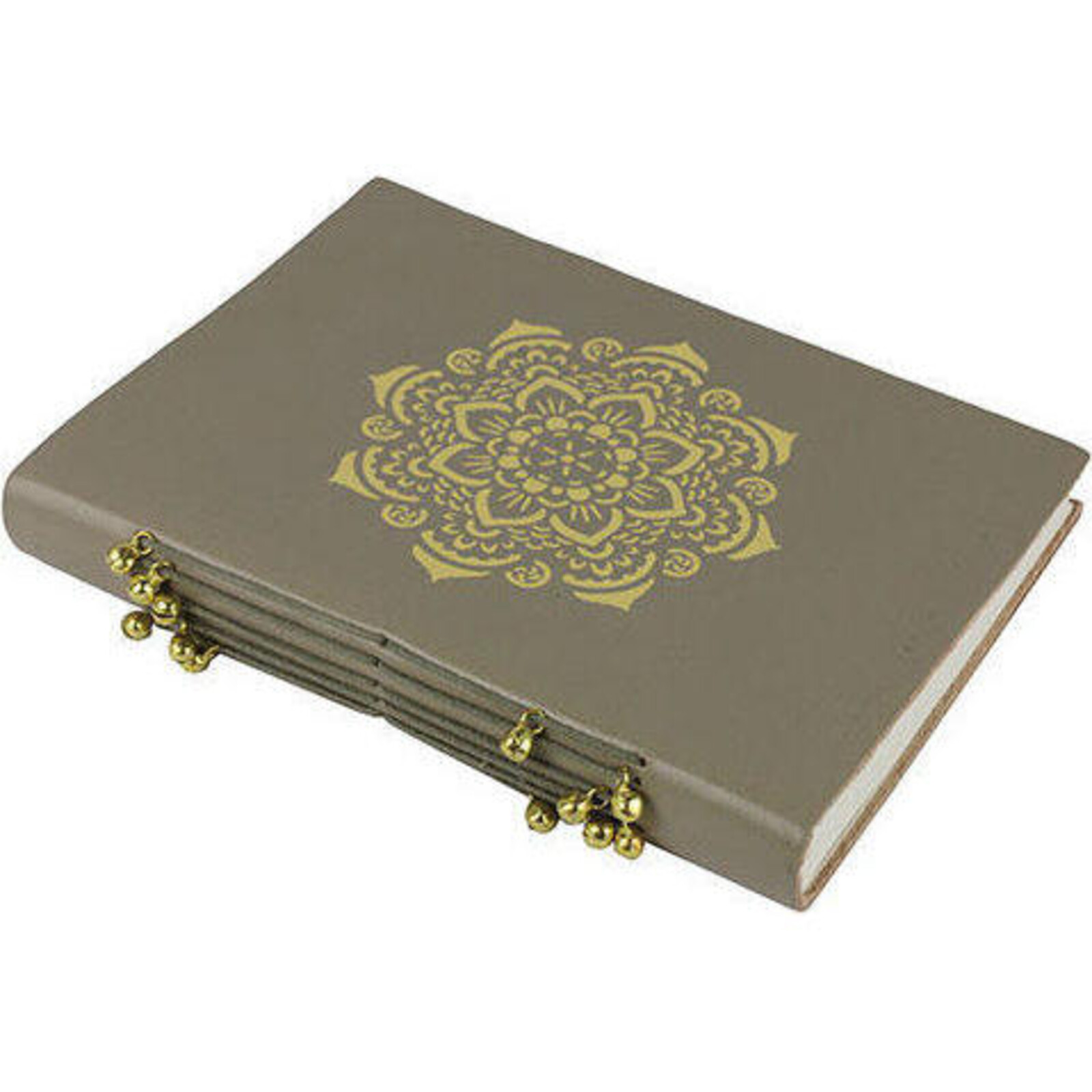 Leather Notebook Motif Gold