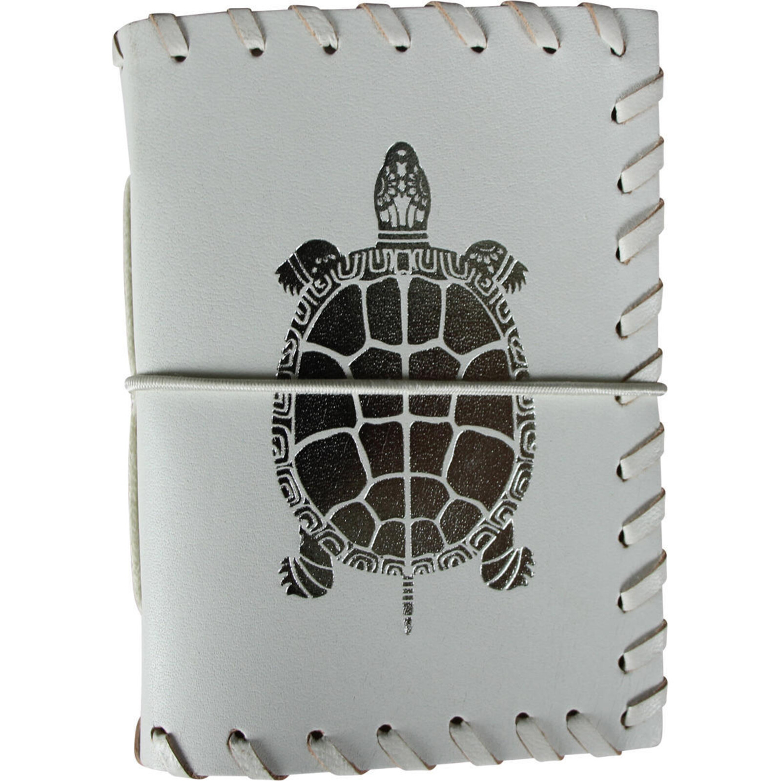 White Leather Notebook Turtle