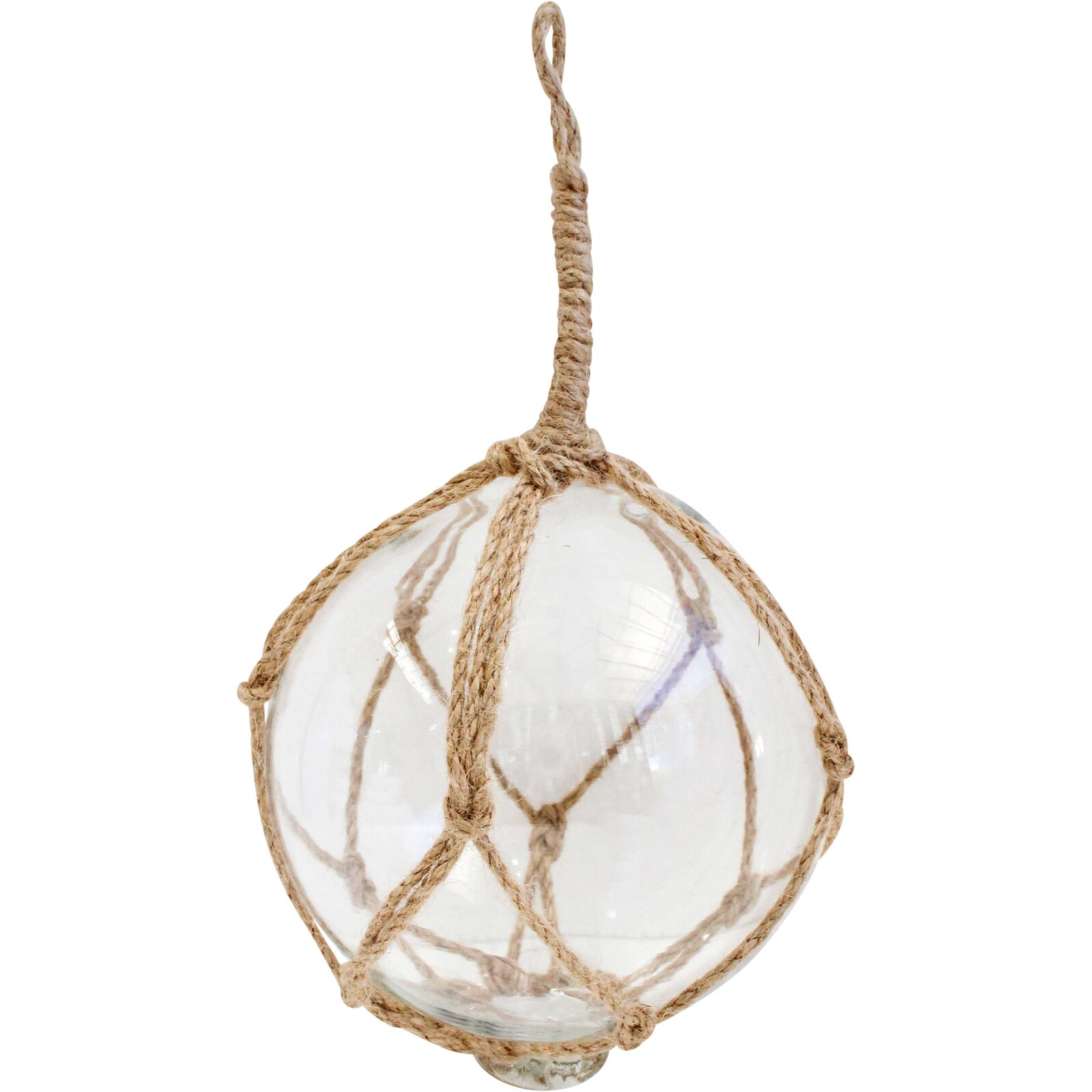Glass Rope Ball Sml Clear