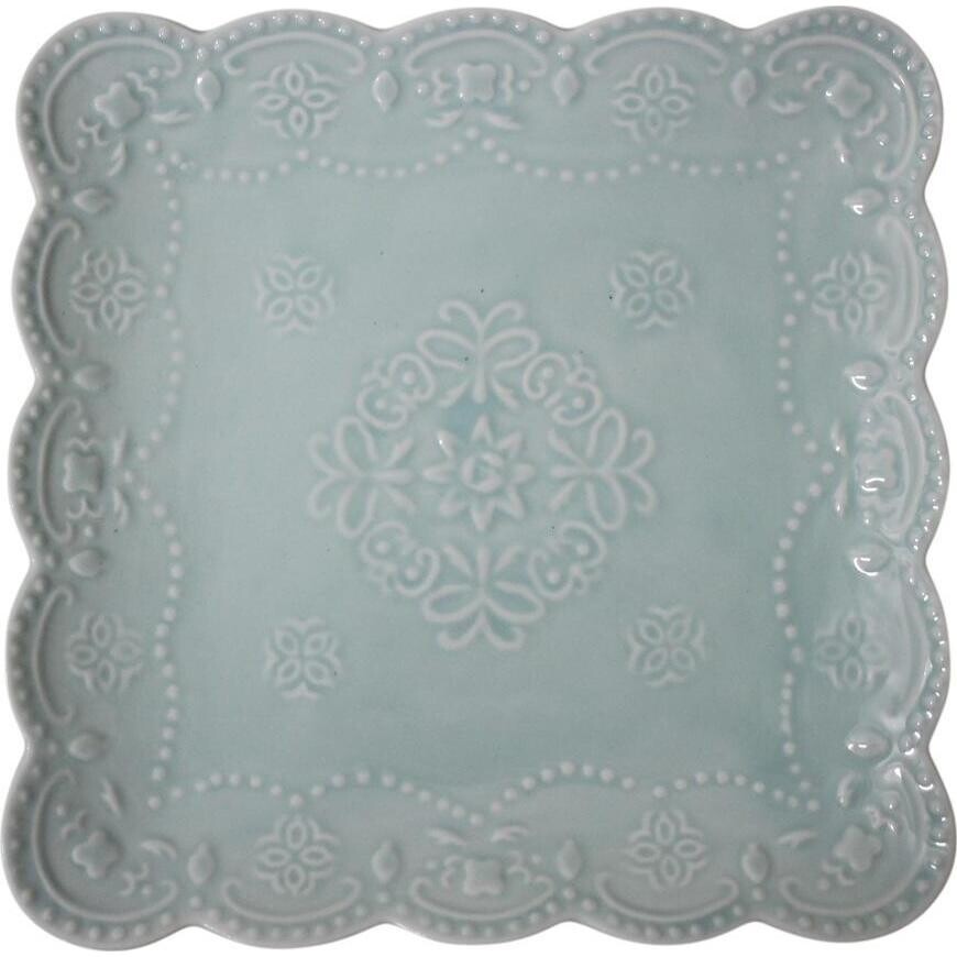 Tray Scallop Blue Square