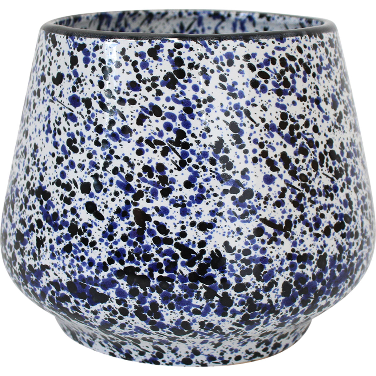 Planter  Speckled Blue Lrg