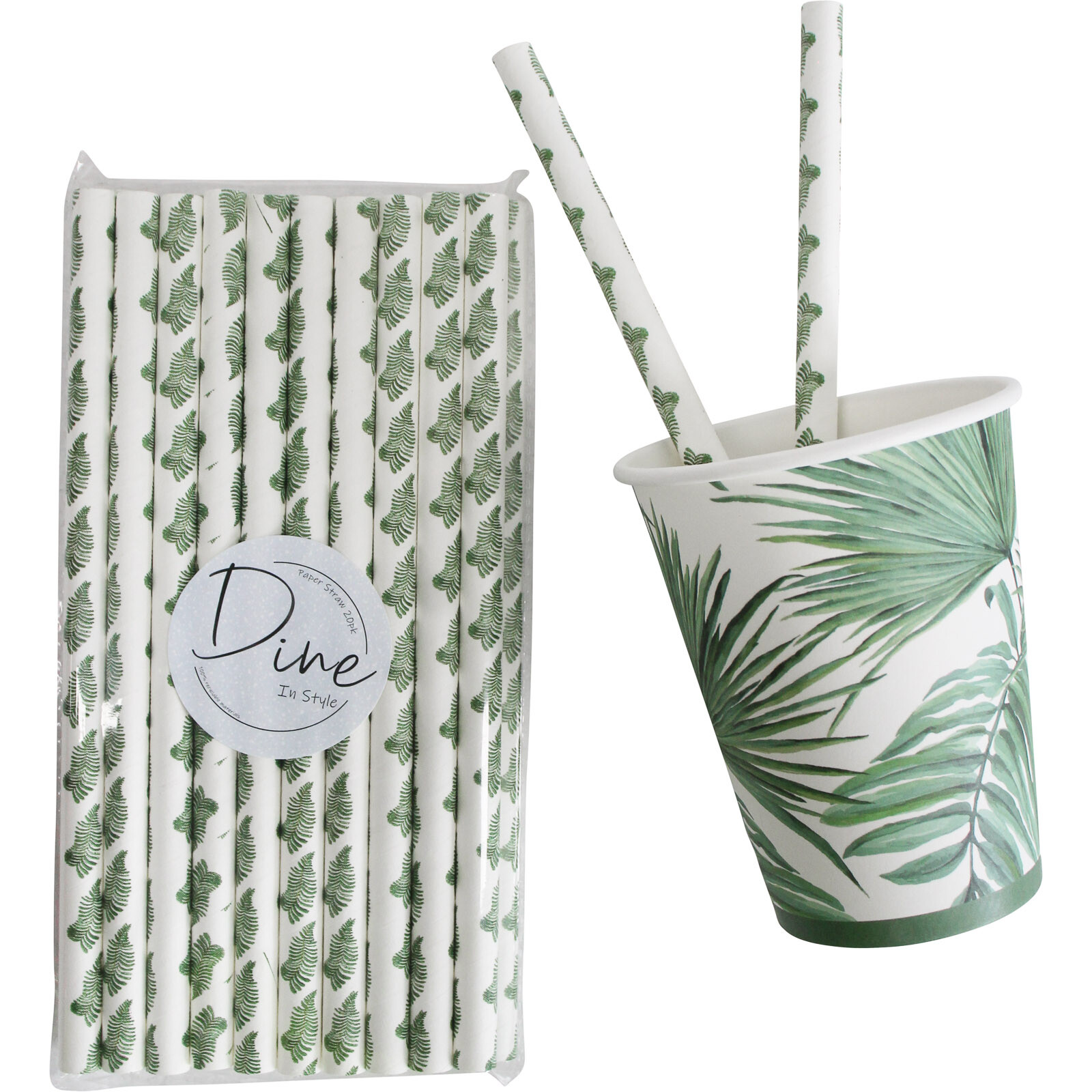 Paper Straw Tropic 20/pk