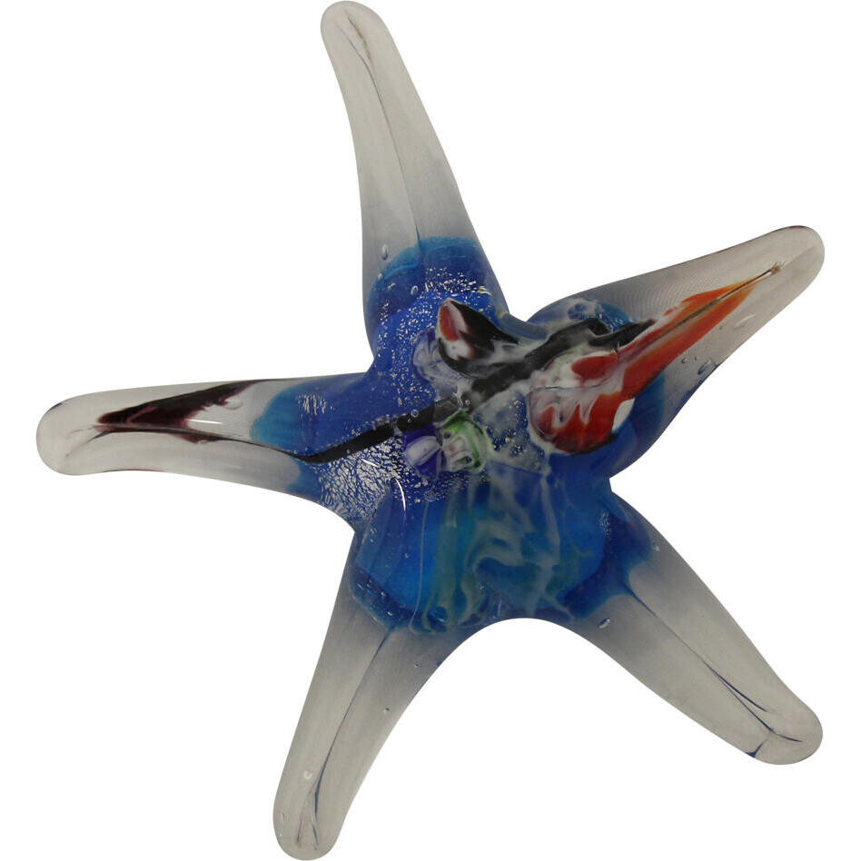 Glass Starfish Black Line